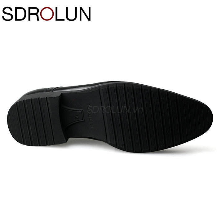 Giày công sở buộc dây hàng hiệu Sdrolun 2020: N21812 - đen2